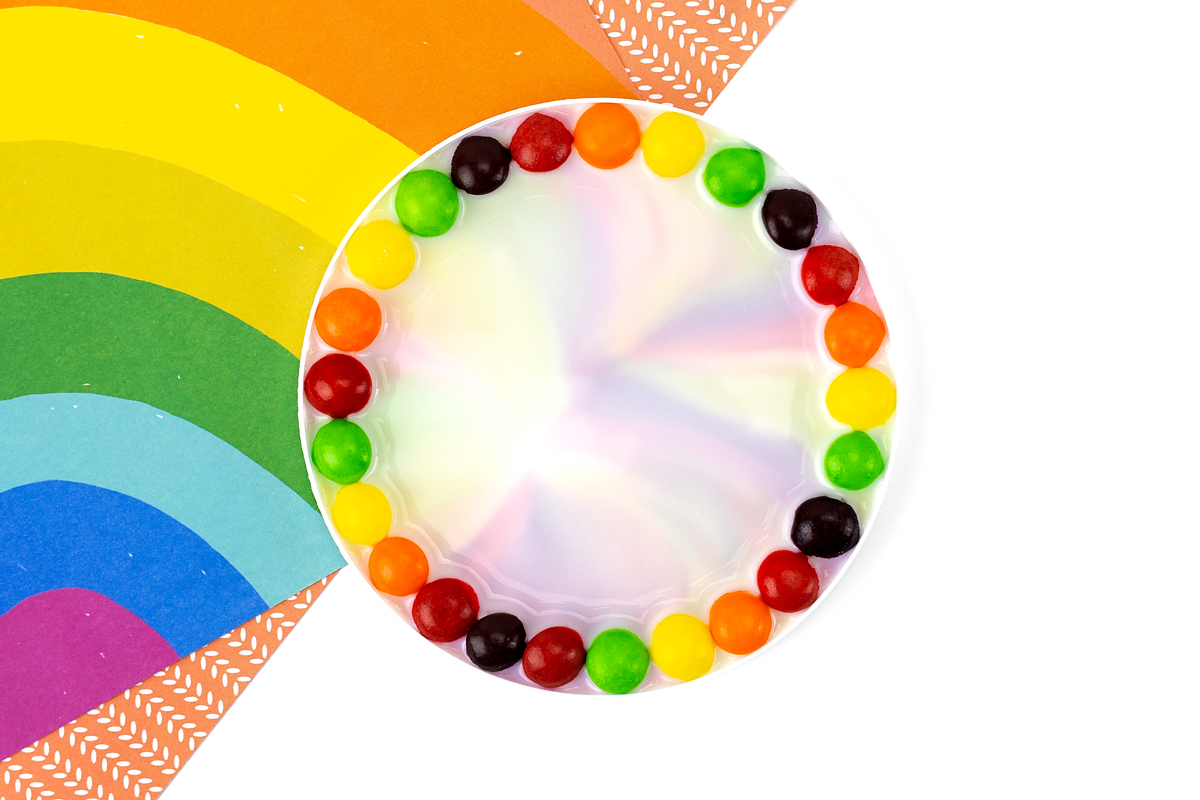 Skittles Experiment with milk.