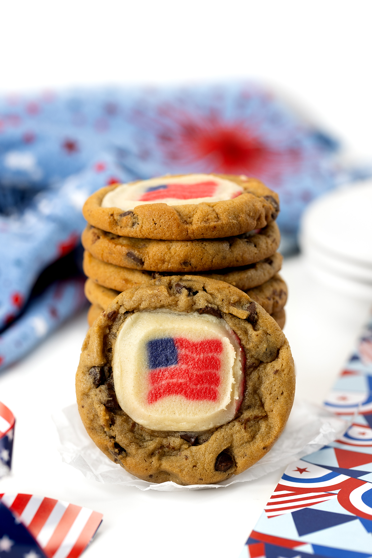 Two-ingredient Pillsbury Patriotic cookie hack.
