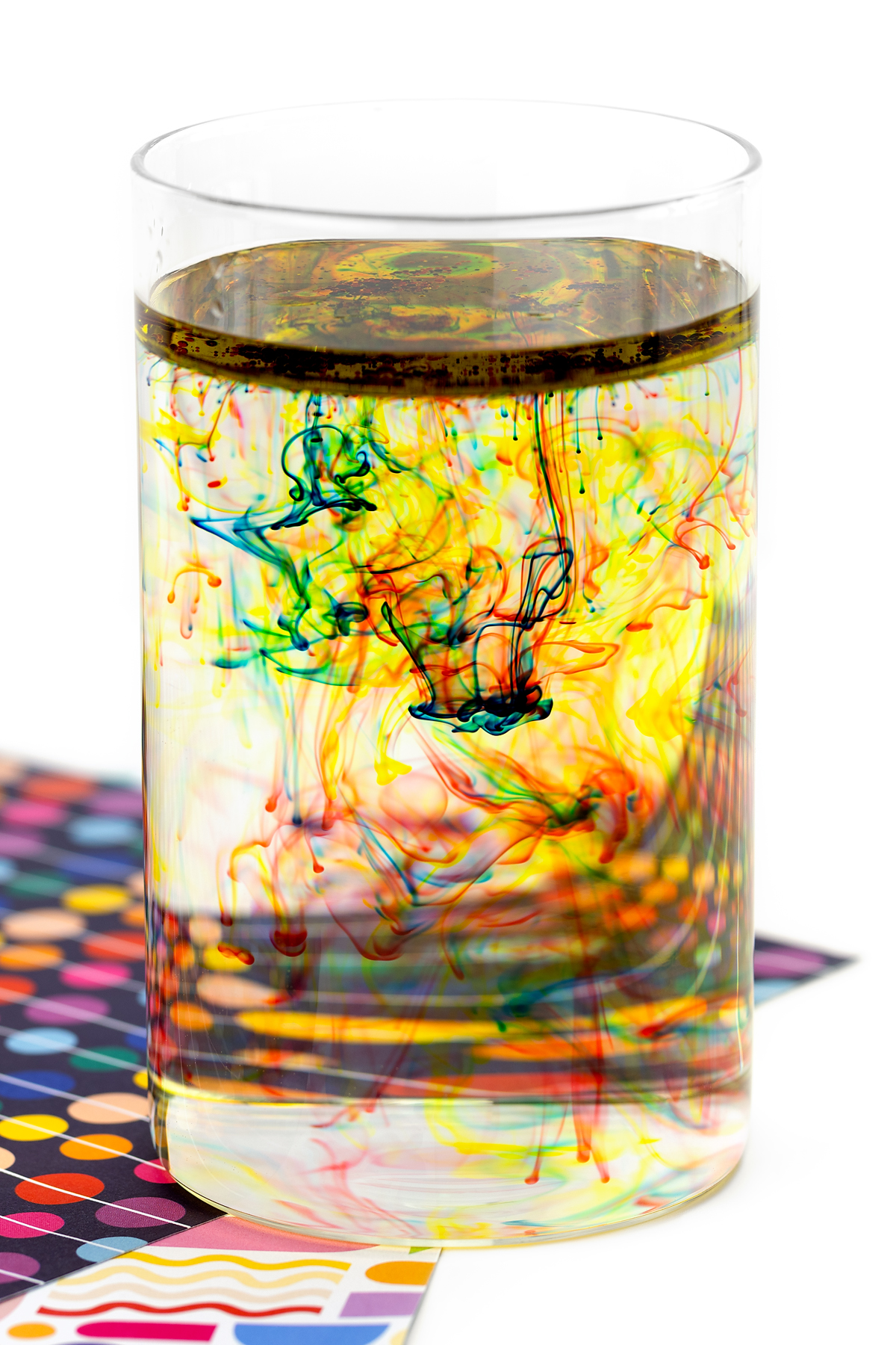 Fireworks in a jar experiment for kids.