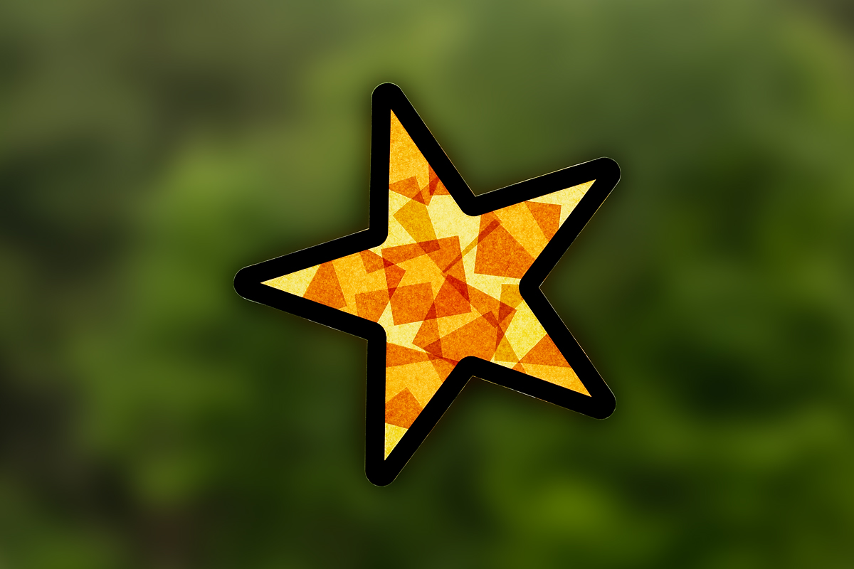 Yellow star suncatcher craft for space-themed preschool units.