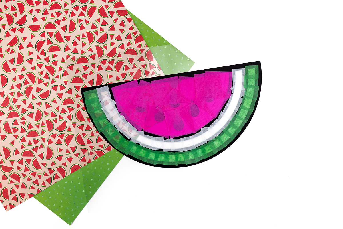 Watermelon craft in-process.