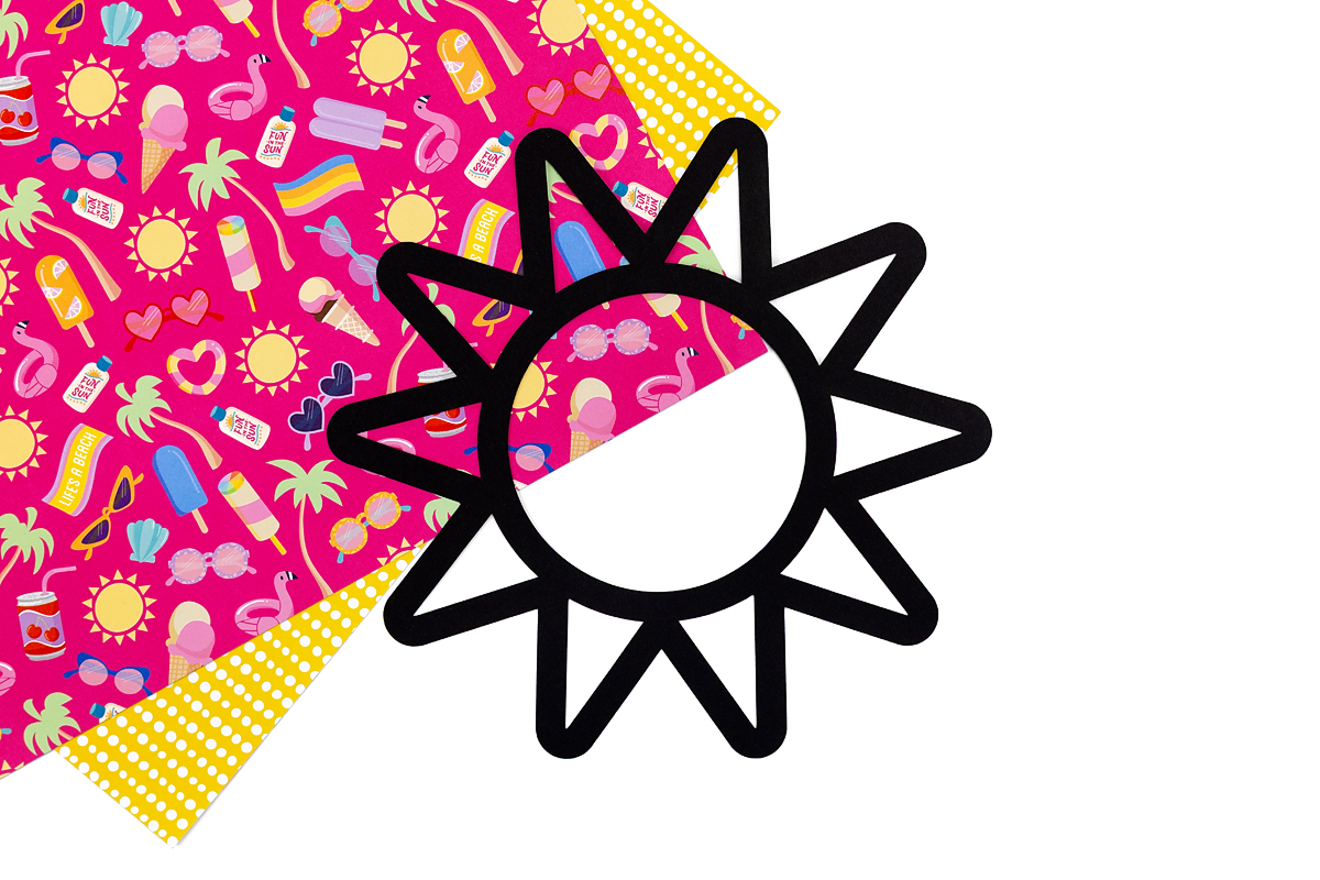 Sun Suncatcher template outline.