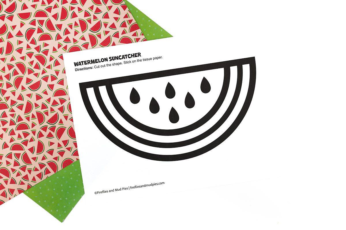 Watermelon suncatcher template.