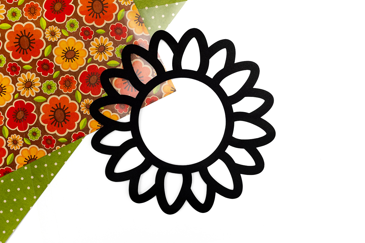 Suncatcher on self-seal laminating sheet.