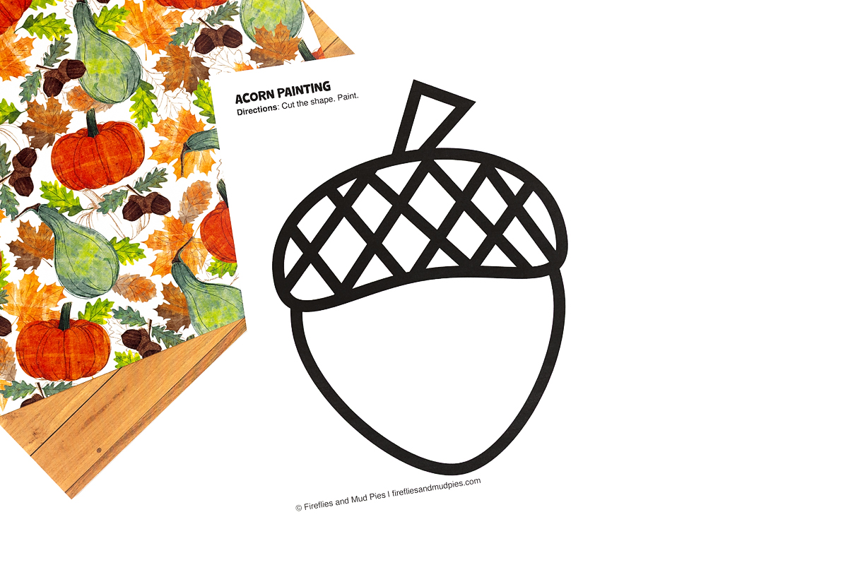 Free printable acorn template.
