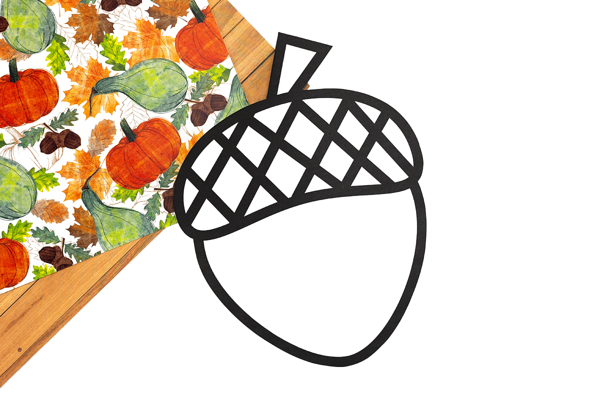 Free printable acorn template cut out.