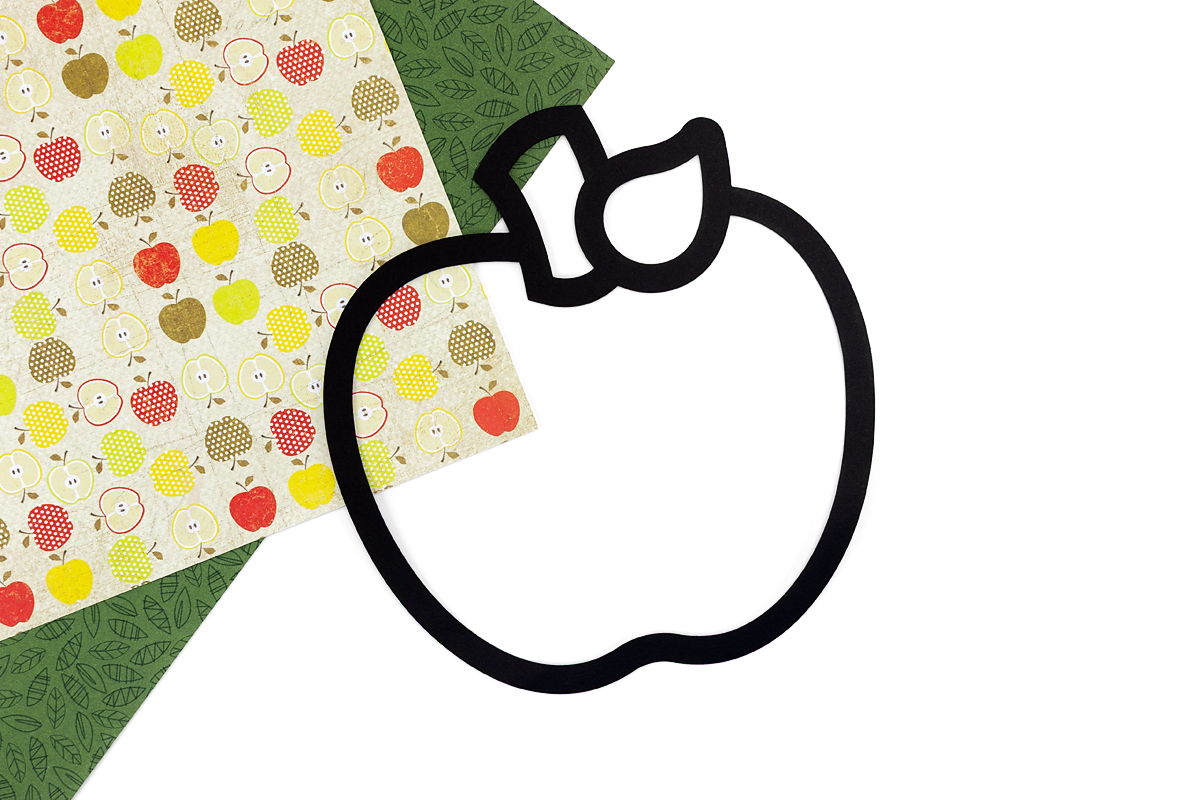 Apple outline for suncatcher.
