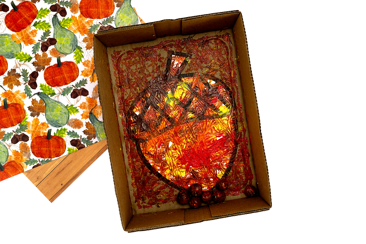 Acorn painting for kids.