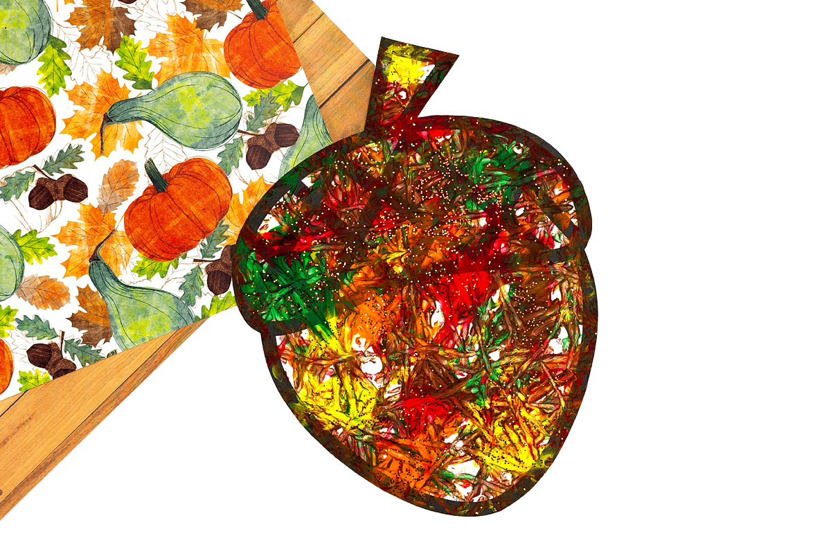 Finished acorn painting for preschool.