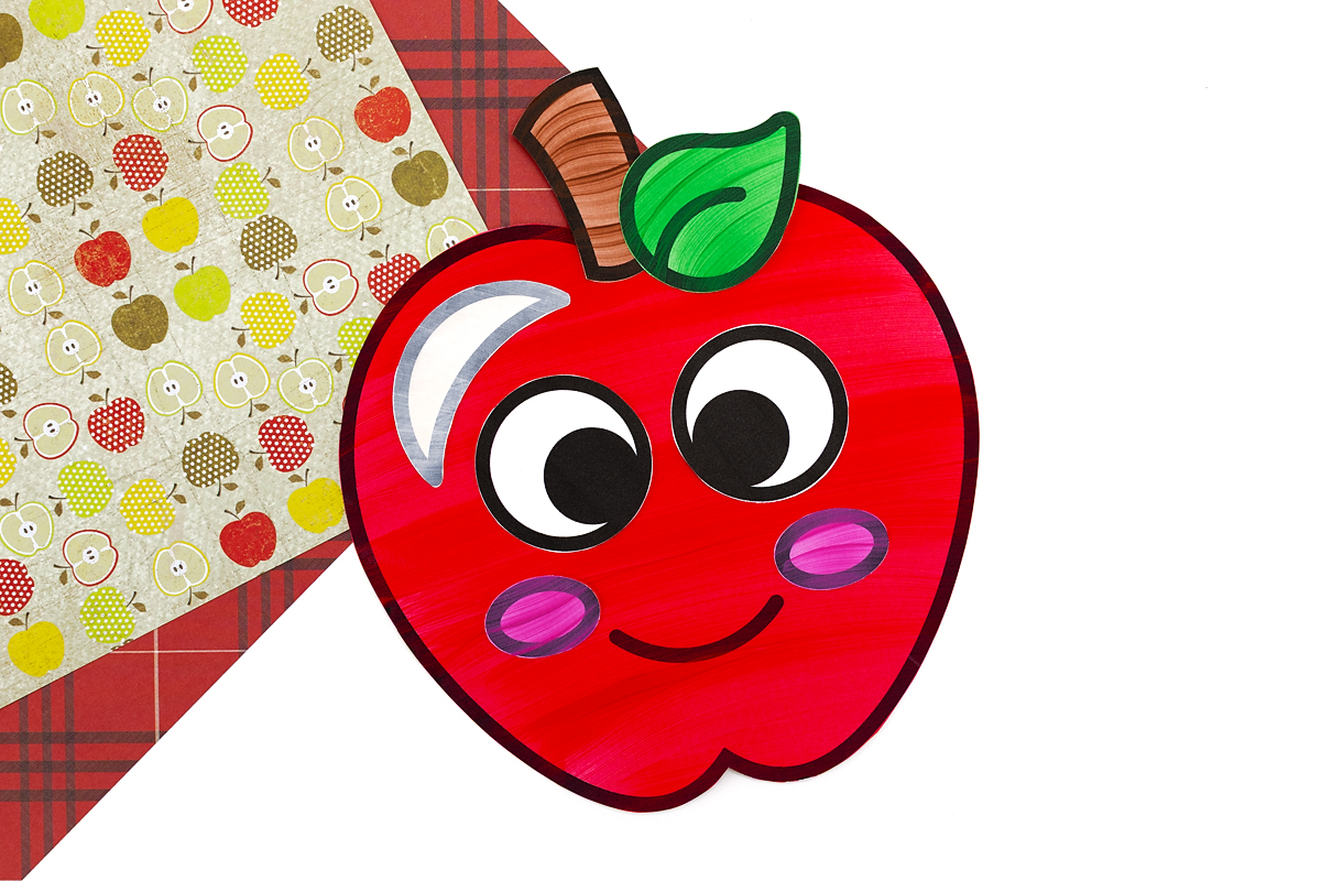 Free printable apple craft for kids.