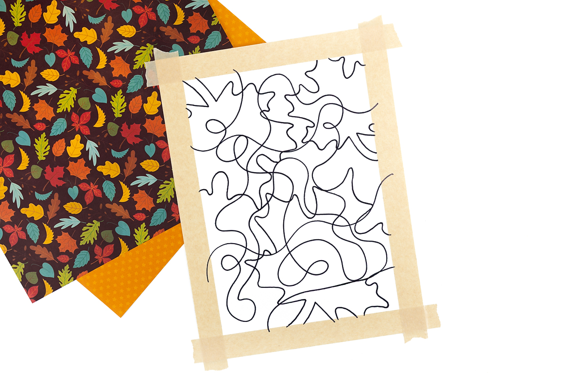 Scribbles on leaves for fall leaf scribble art.