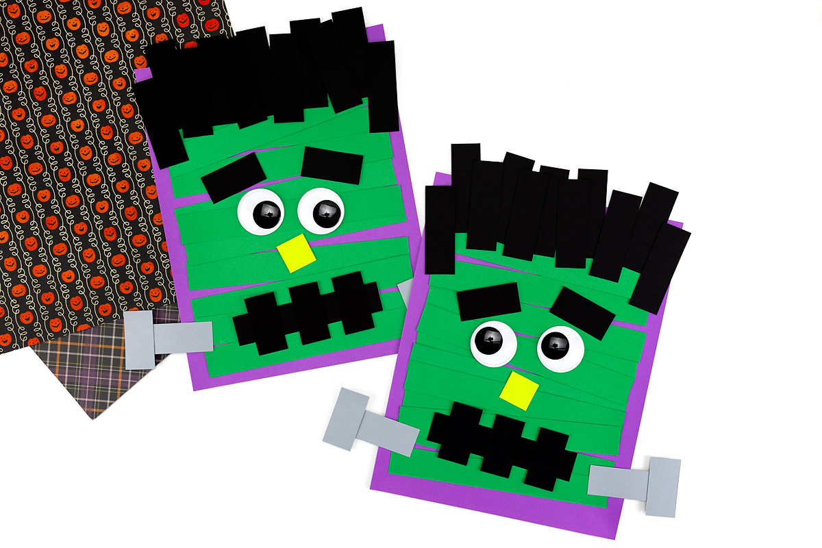 Two Frankenstein crafts for kids.