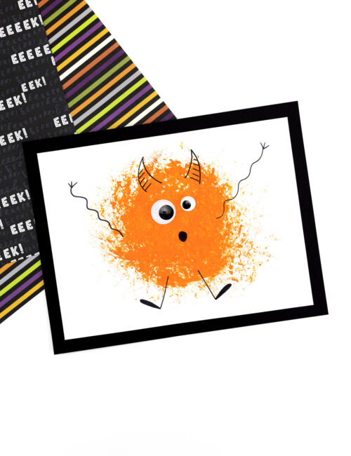 Orange Halloween monster.