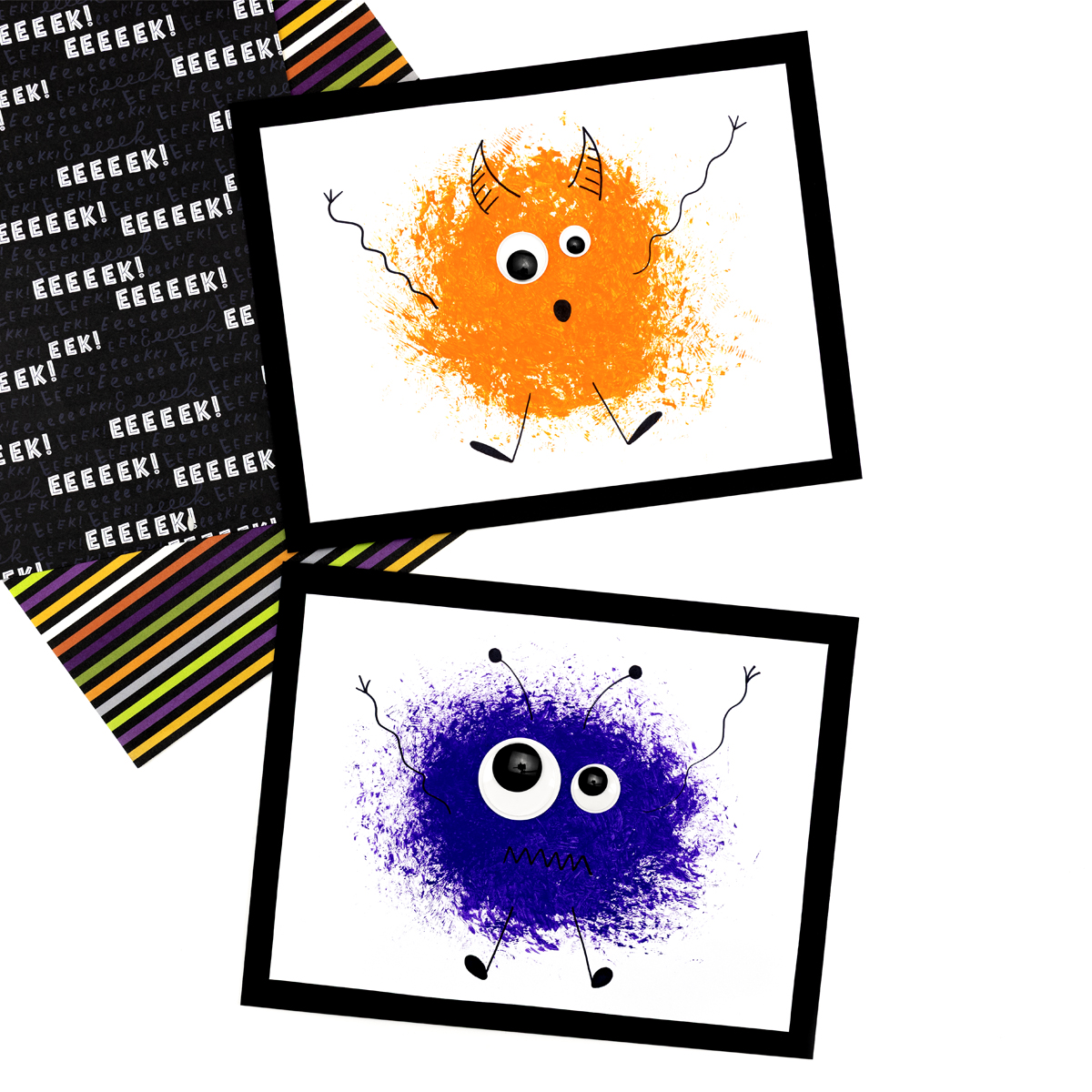 Monster paintings for kids.