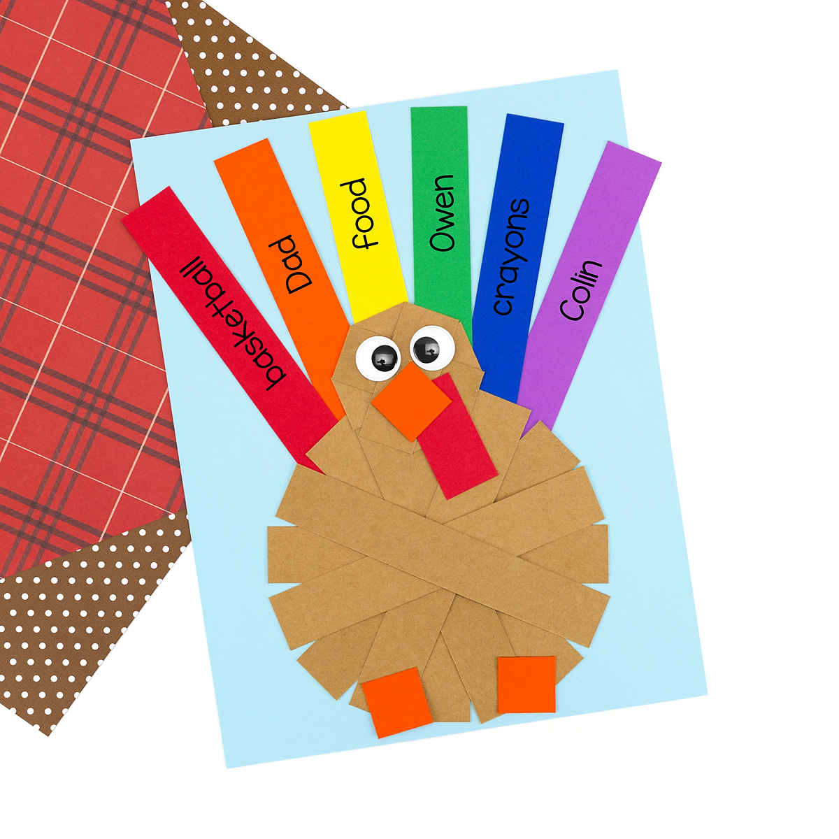 Easy and fun Gratitude Turkey Craft for kids. 