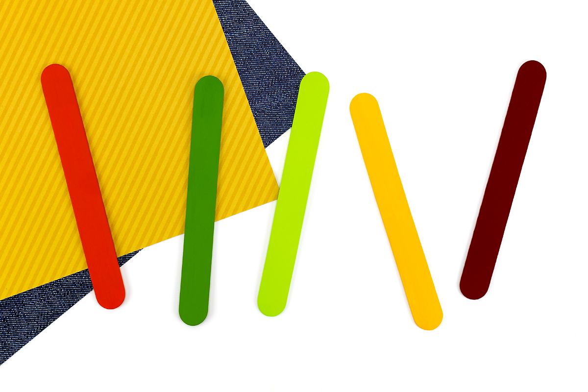 Popsicle stick turkey feathers.