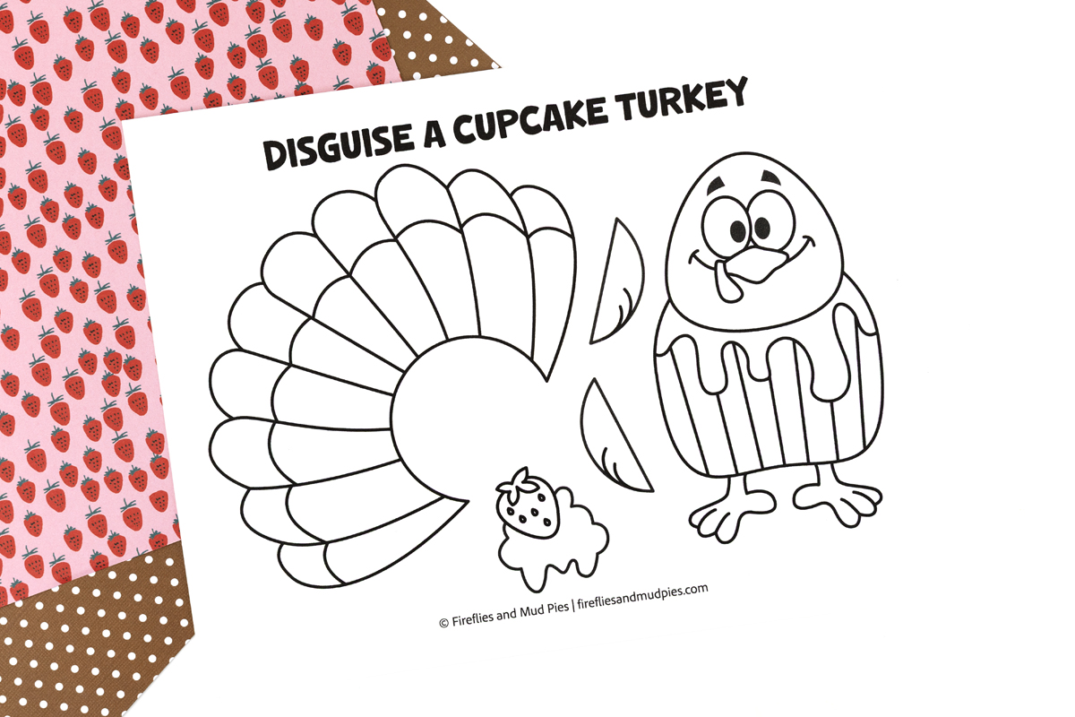 Disguise a Cupcake Turkey template.