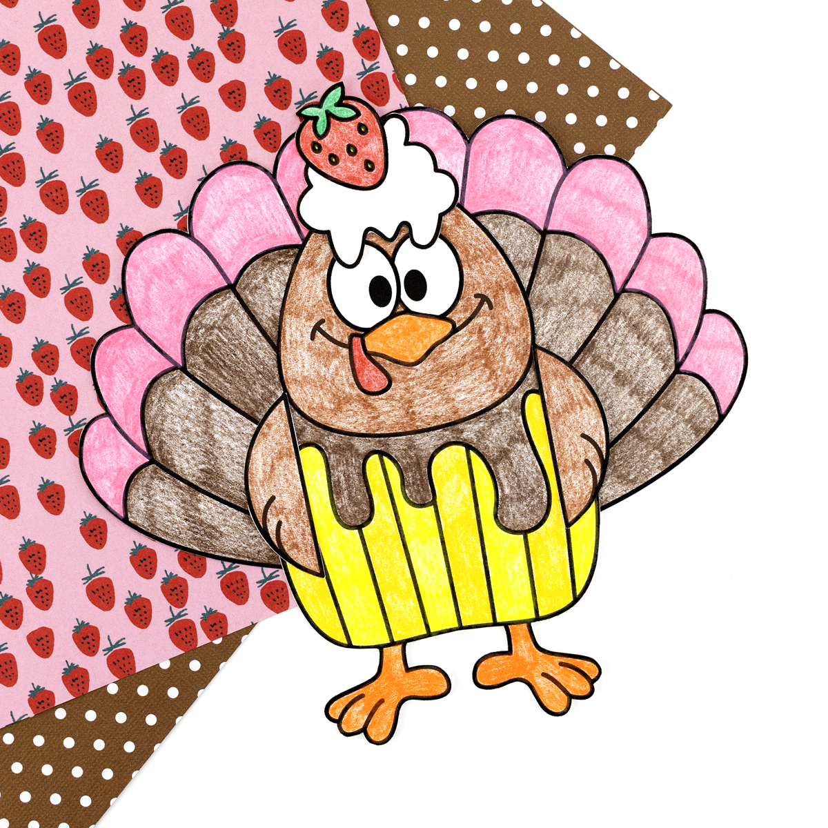 Cupcake Turkey Disguise for kids to make. 
