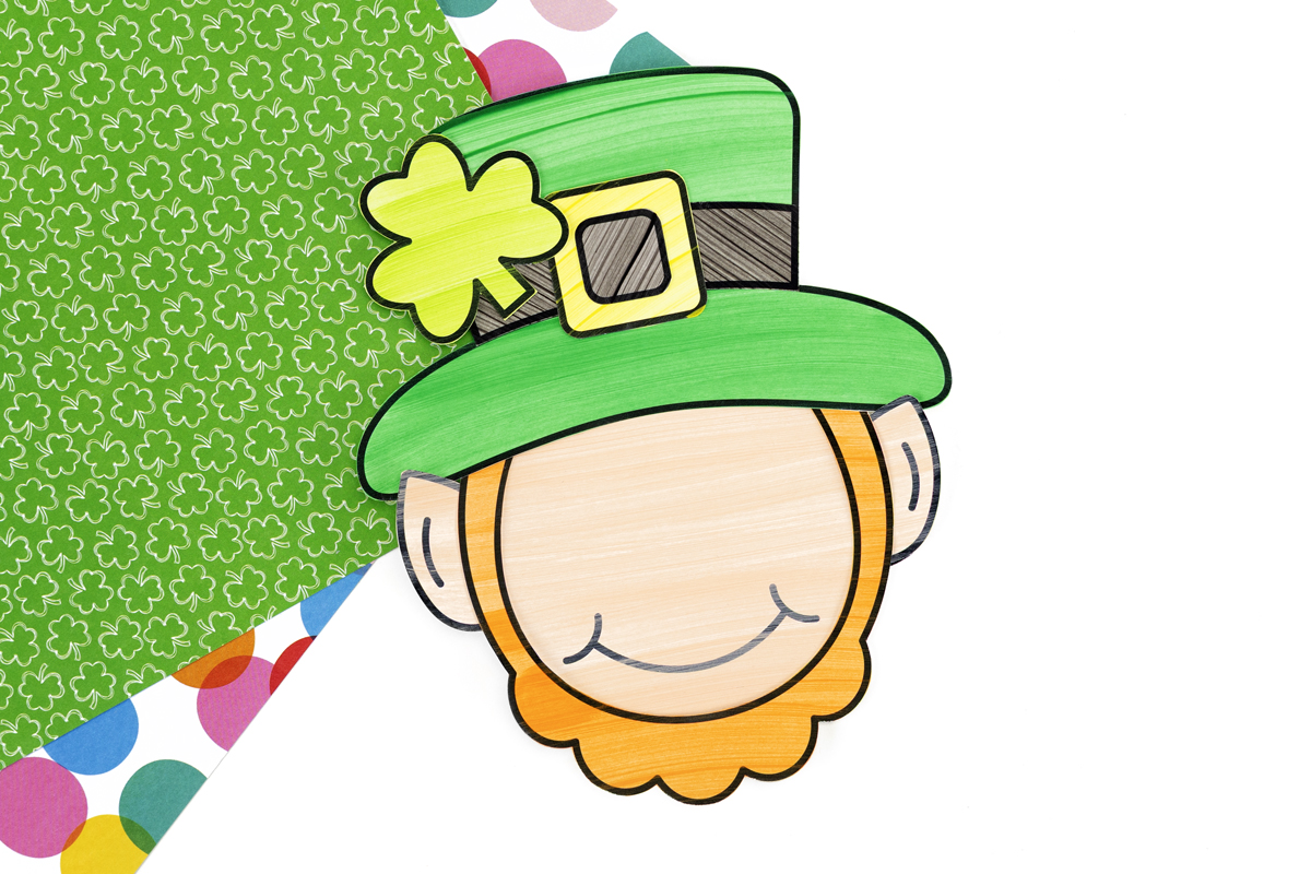 Leprechaun hat glued to the head. 