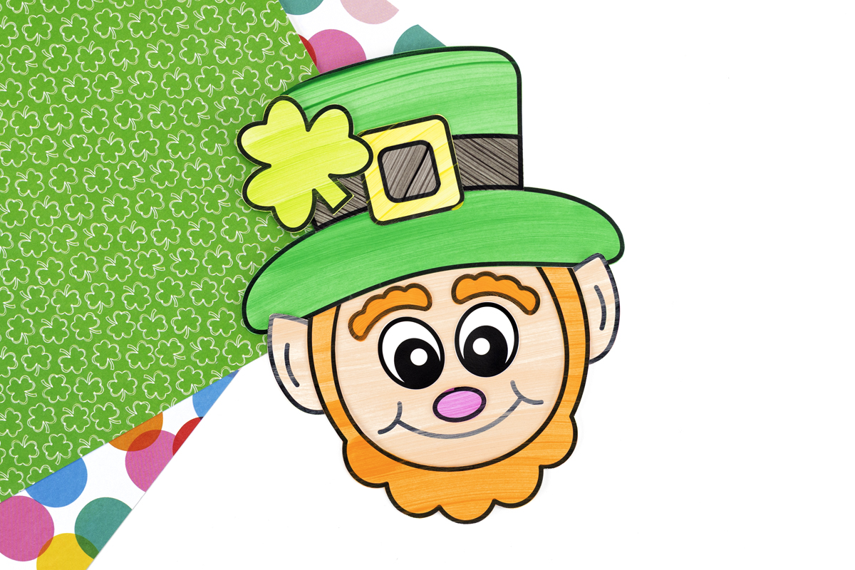 Finished leprechaun card craft. 