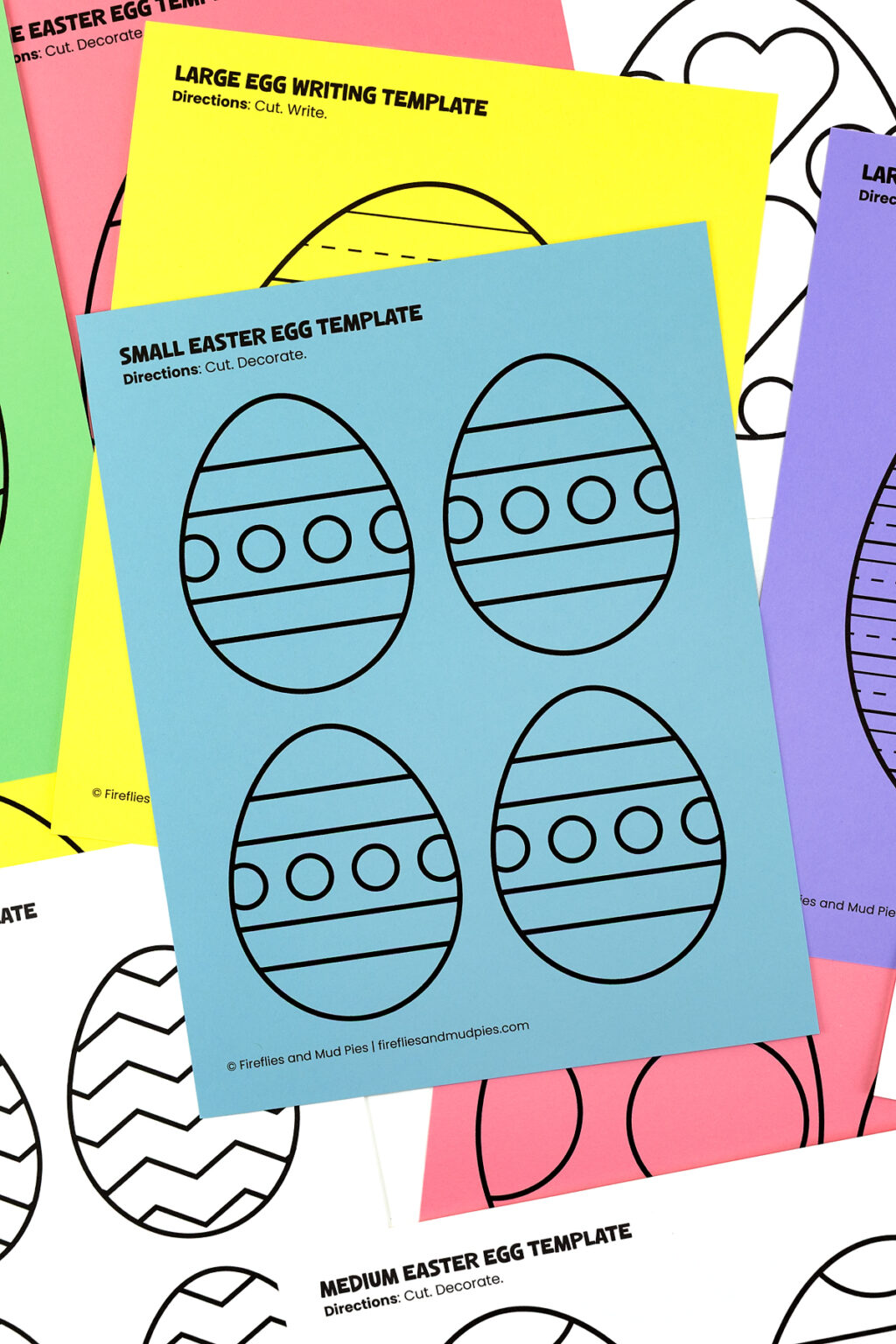 Free Printable Easter Egg Template - Fireflies and Mud Pies