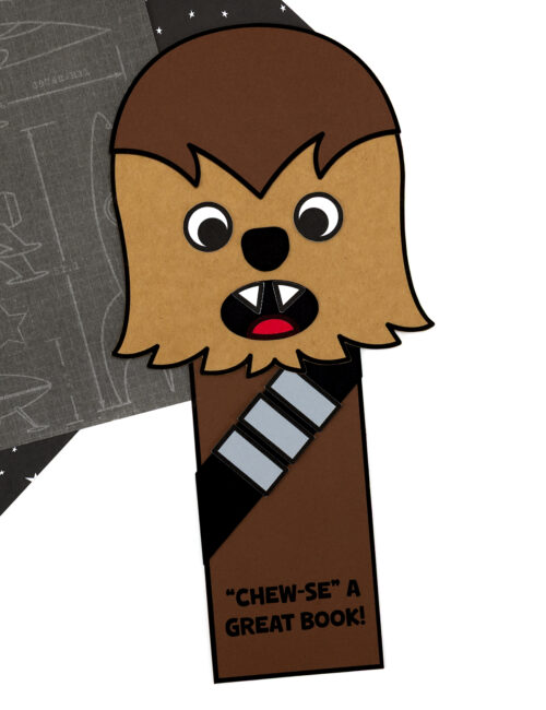Completed Furry Space Friend bookmark.