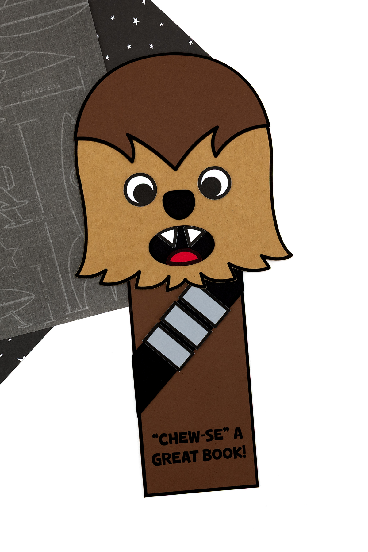 Completed Furry Space Friend bookmark.