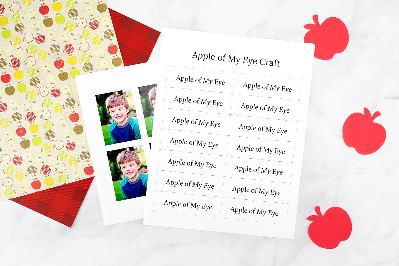 Apple of My Eye Printable Template