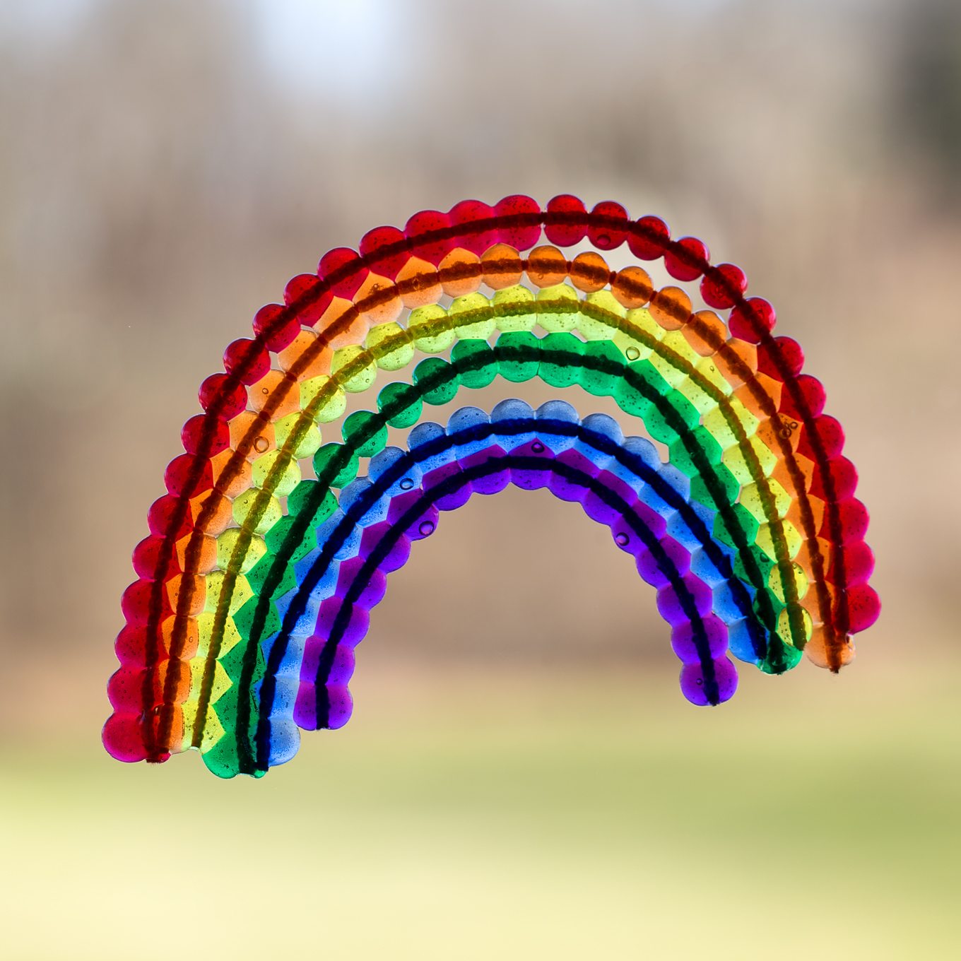 Beaded Rainbow Suncatchers