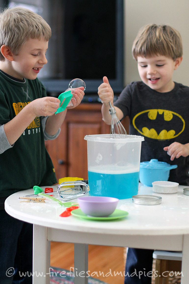 Bring bubbles inside for cold-weather fun!