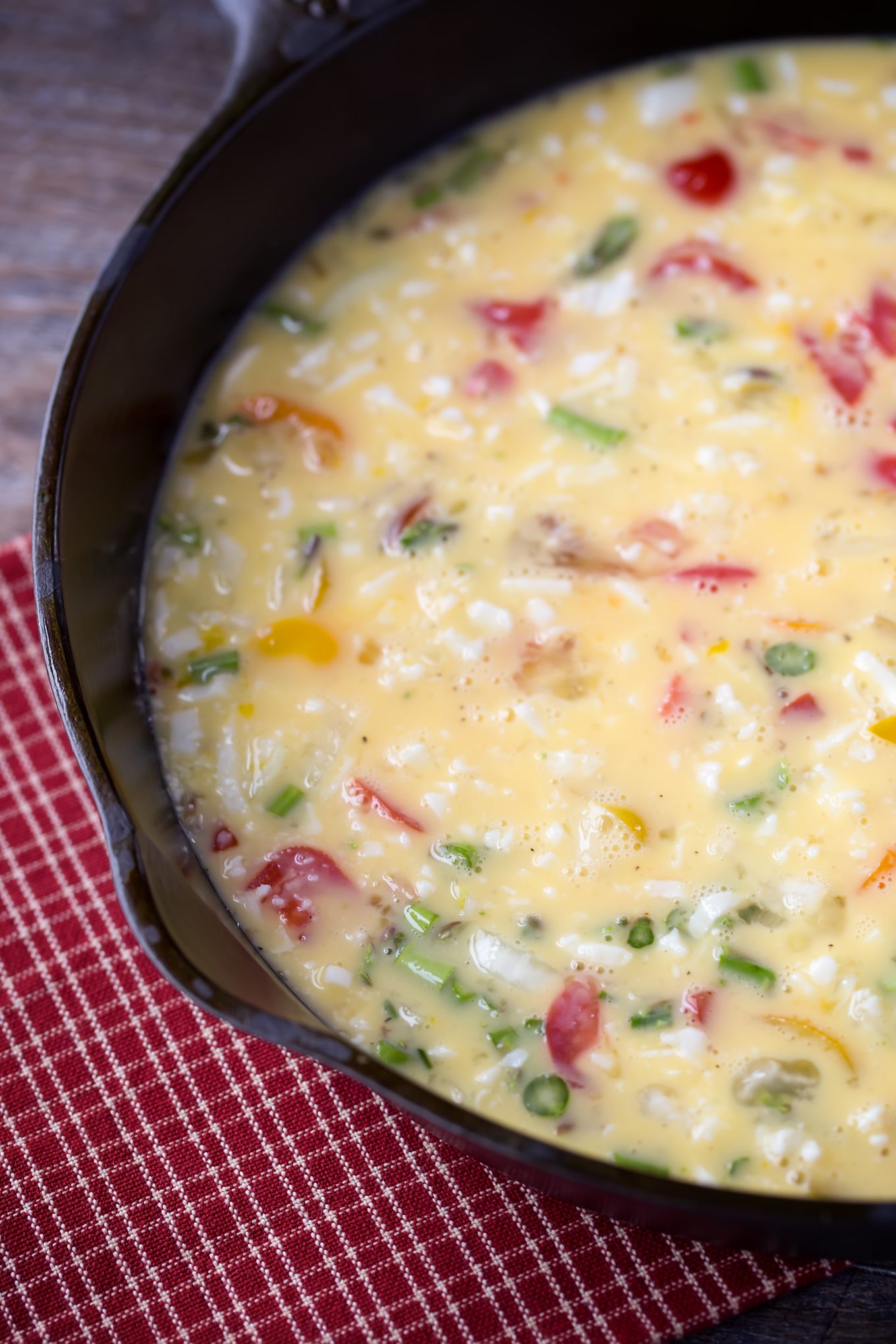 Prepared Egg Casserole Ready to Bake