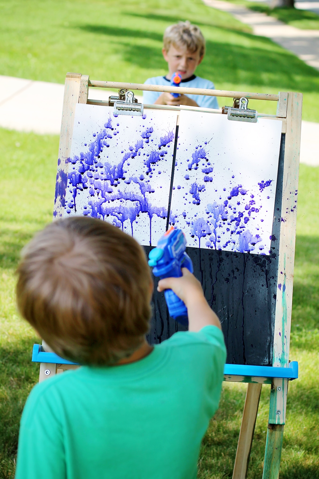 Children Squirt Gun Painting