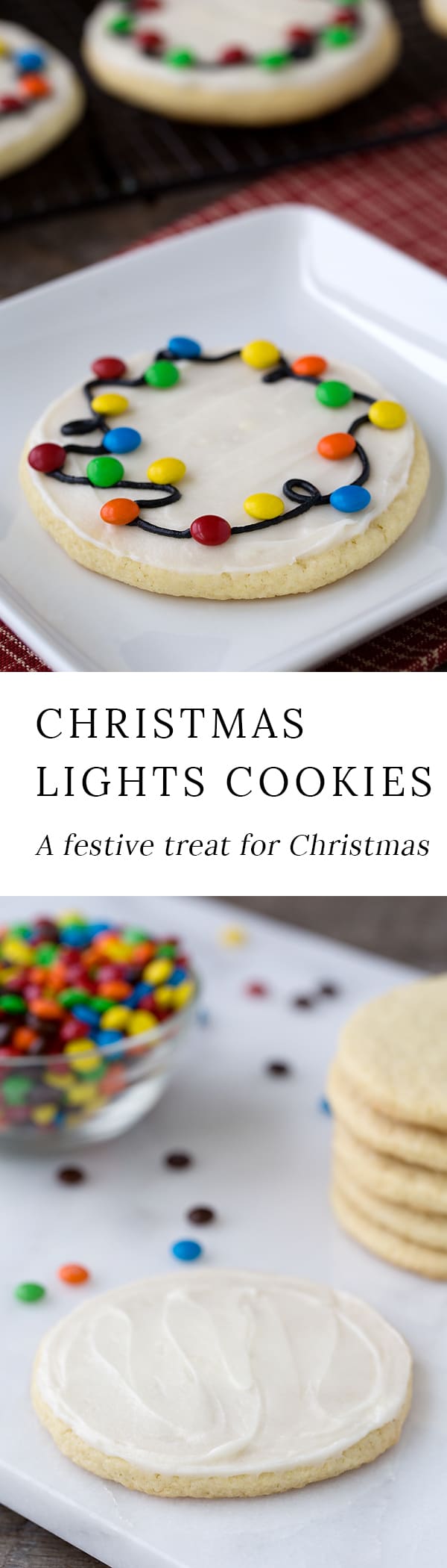 Guaranteed to please kids of all ages, Christmas Lights Cookies are an easy and fun Christmas cookie to make for holiday gatherings. Perfect for cookie exchanges!