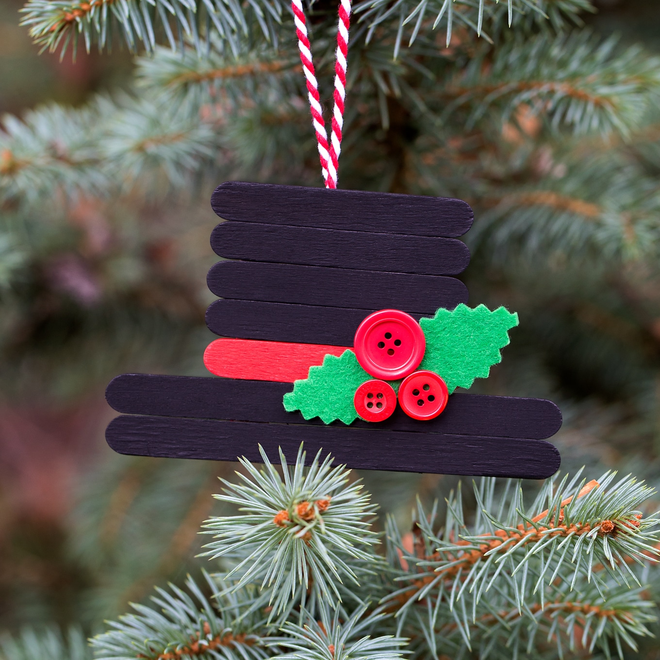 Popsicle Stick Sled Ornament - Crafty Morning