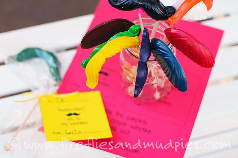 Crayon Mustache Valentines