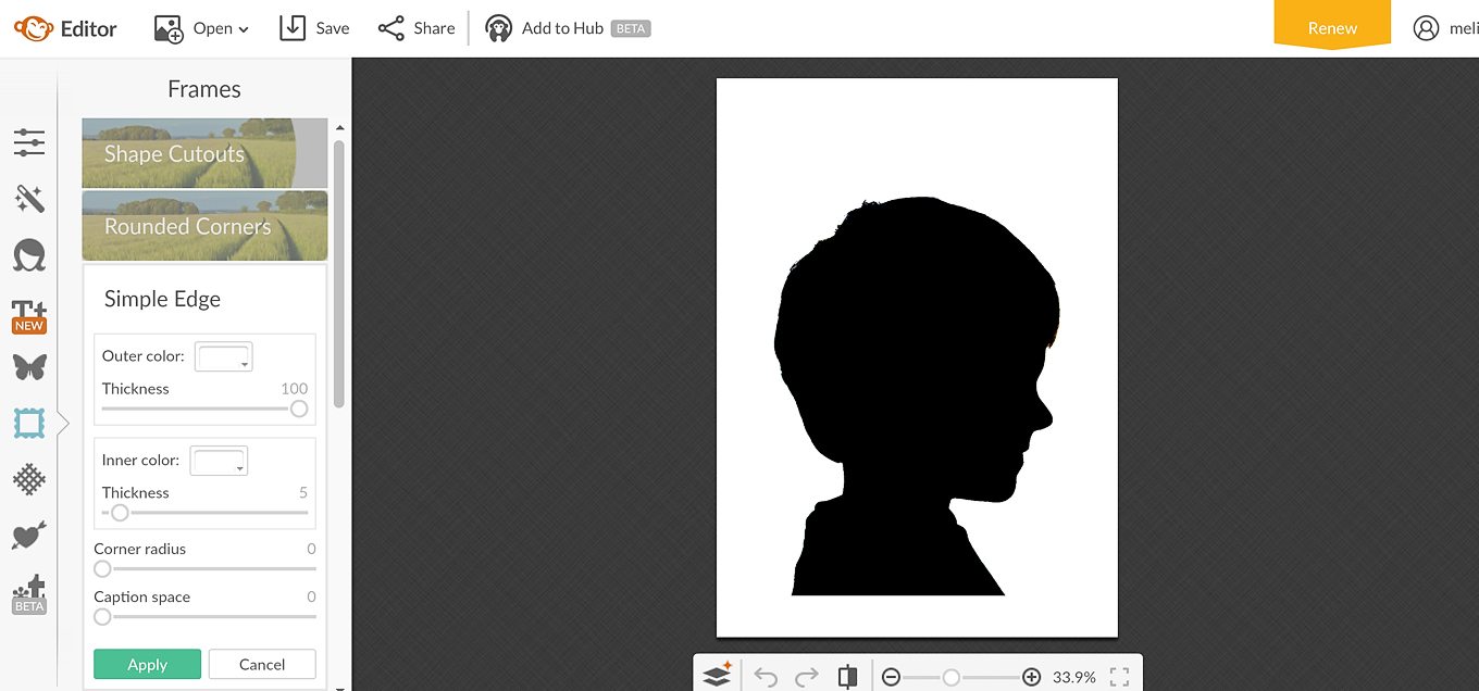 Easter Silhouette Portraits are an easy and fun Easter keepsake craft to make with your kids and enjoy year after year. It also makes a great gift! #easterkeepsakecraft #easter #silhouettecrafts #photocrafts #preschoolcrafts Easter Silhouette Portrait In-Process