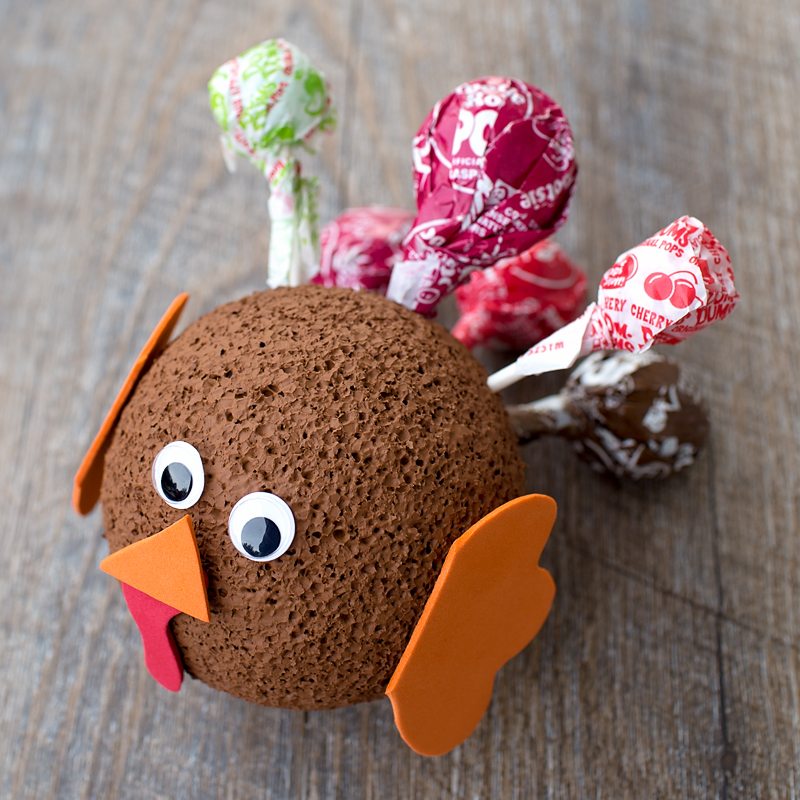 This cute Easy Lollipop Turkey Craft is the perfect Thanksgiving craft for kids! It's also a smart way to use up leftover Halloween candy!