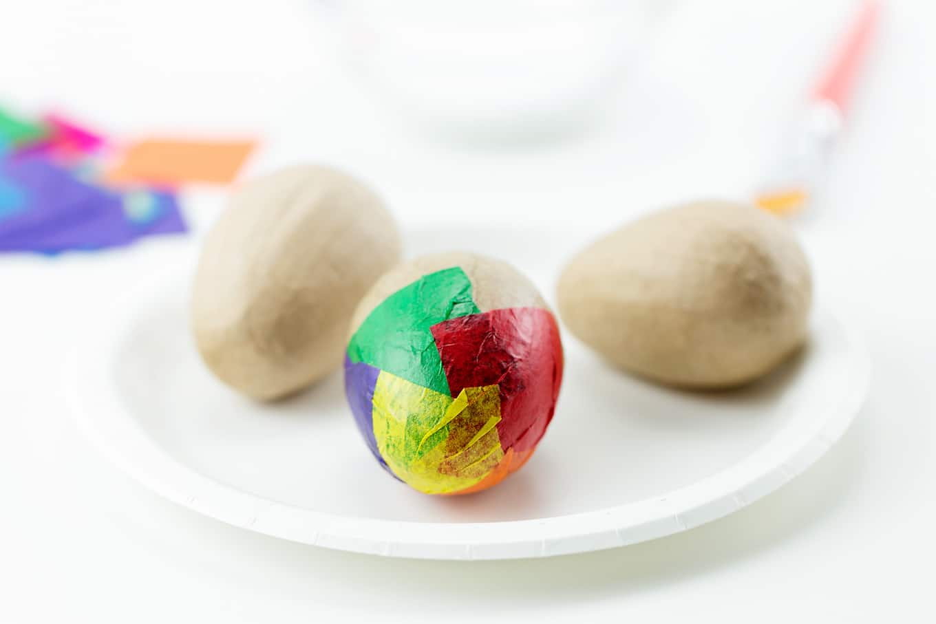 Easy and Fun Tissue Paper Eggs  Easy and Fun Tissue Paper Eggs