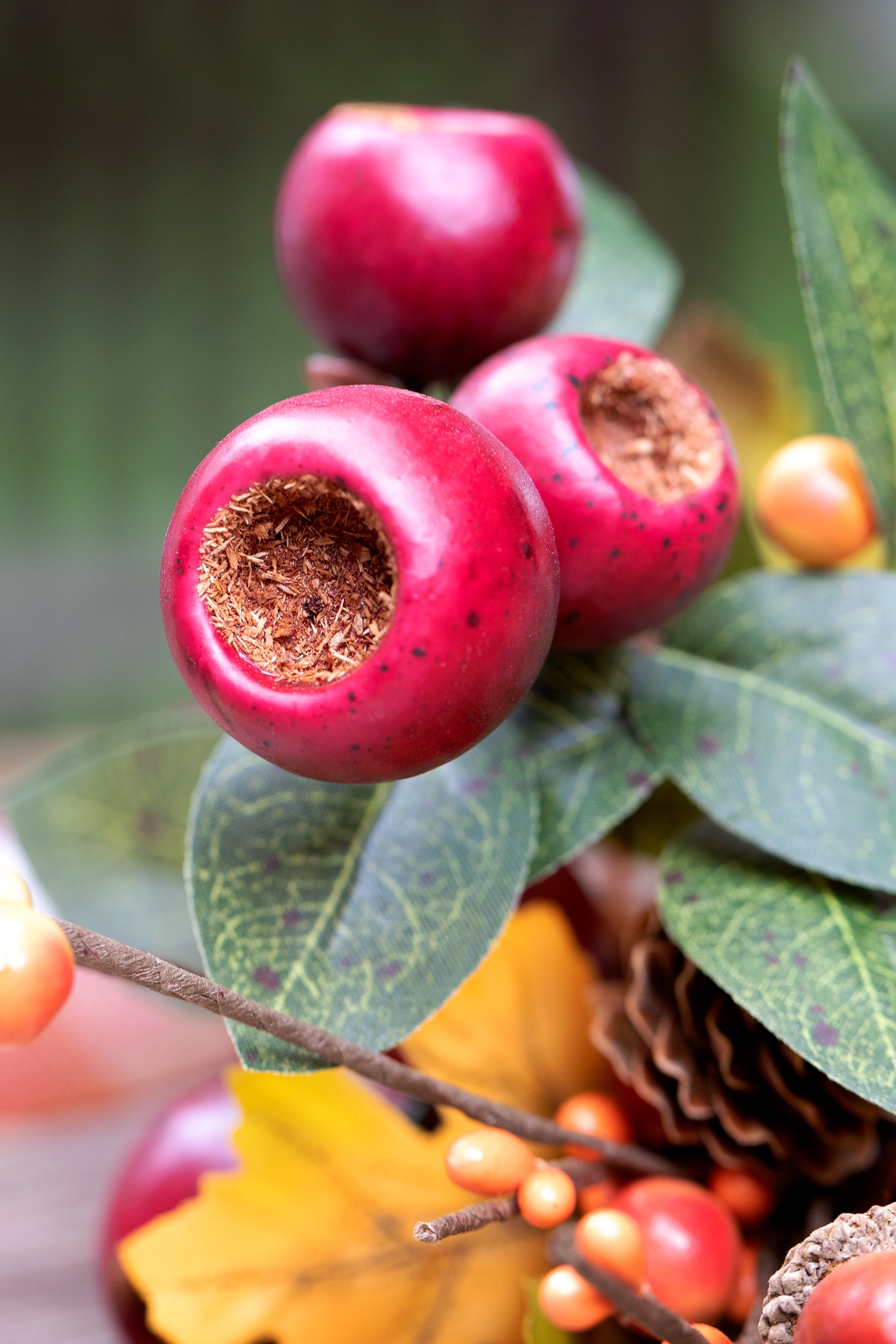 Garden Embellishments in Fall Teacup Garden