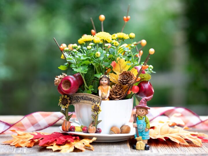 Fall Teacup Garden
