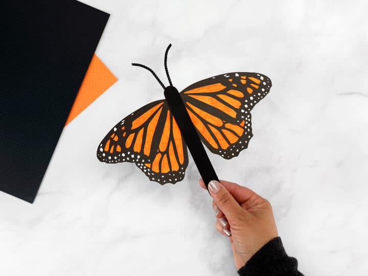 Monarch Butterfly Stick Puppet