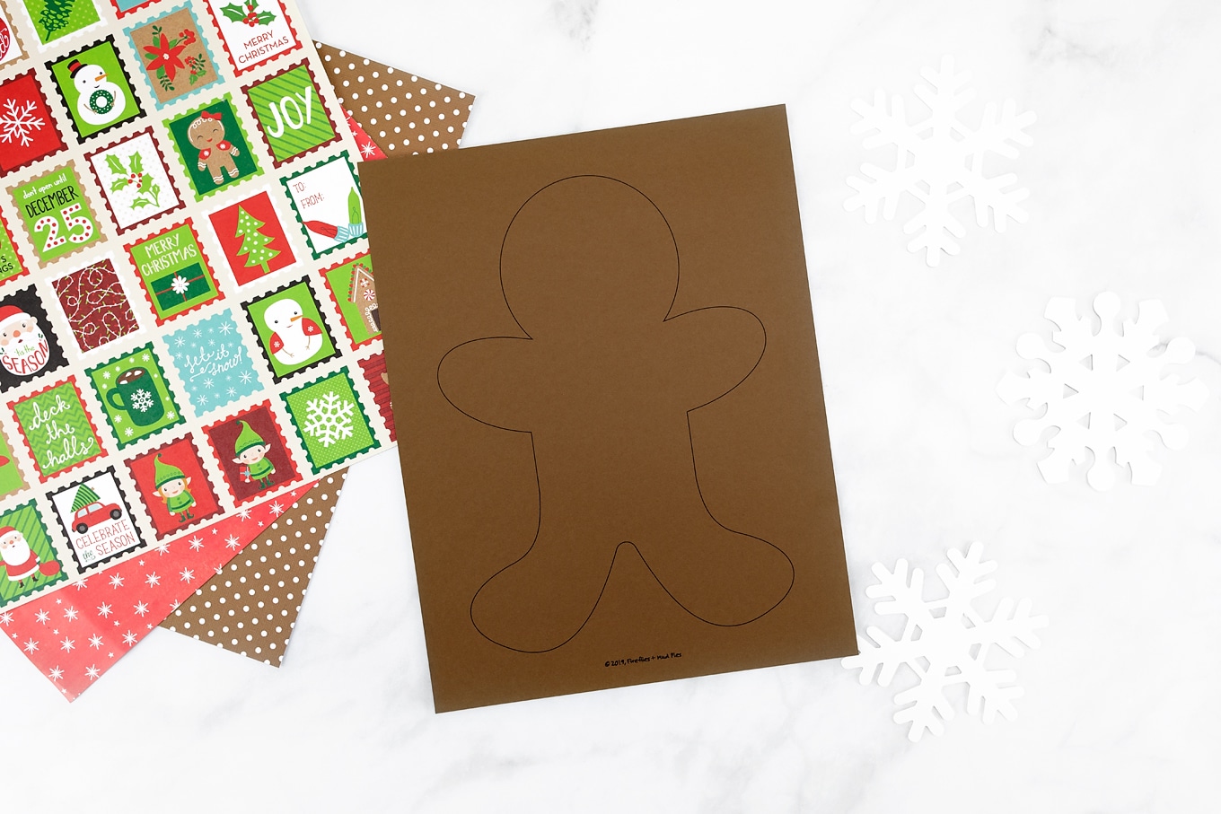 Gratis Printable Gingerbread Man skabelon