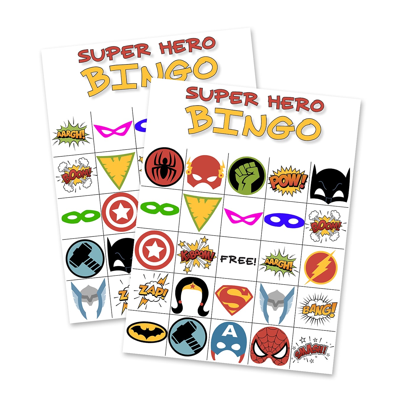 Free Superhero Bingo Game