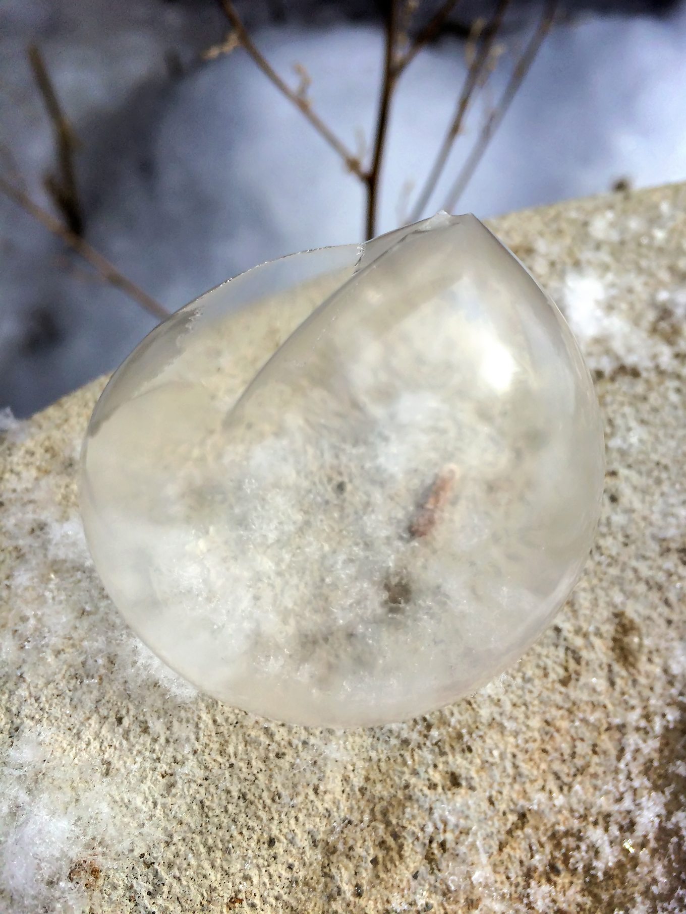 Fragment of a Frozen Bubble