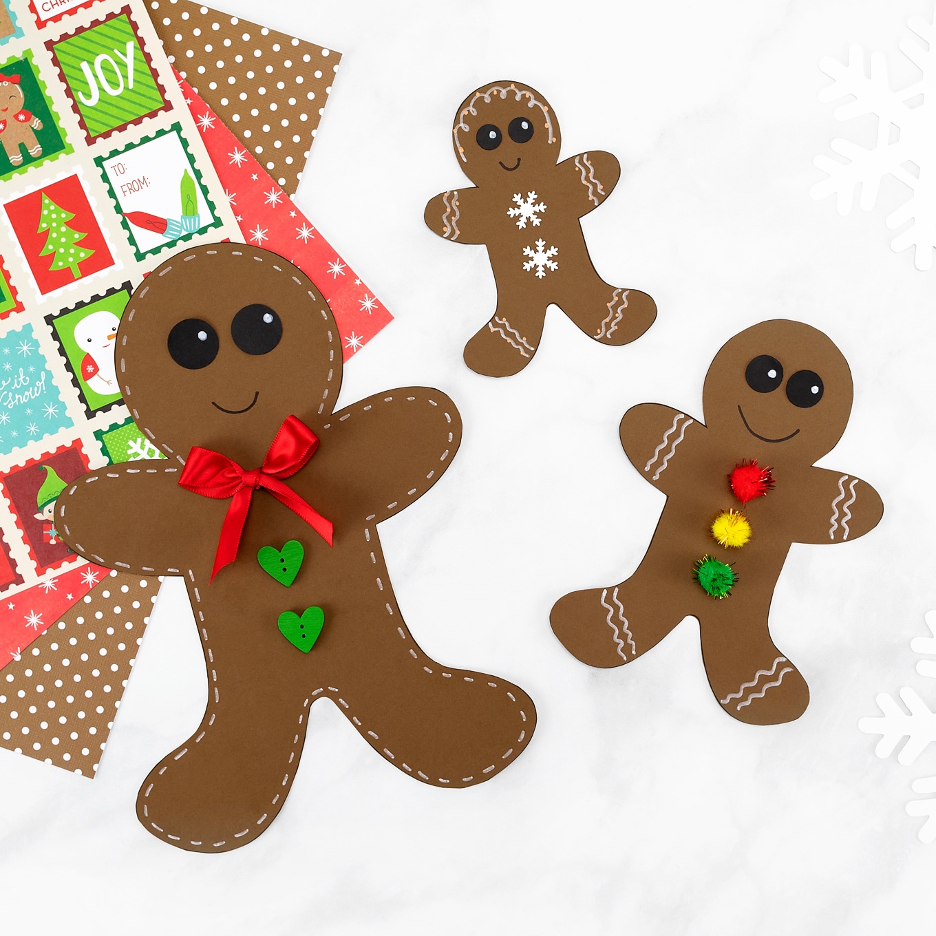 Best Christmas Paper Crafts featured by top Seattle lifestyle blogger, Marcie in Mommyland: Gingerbread Man Template