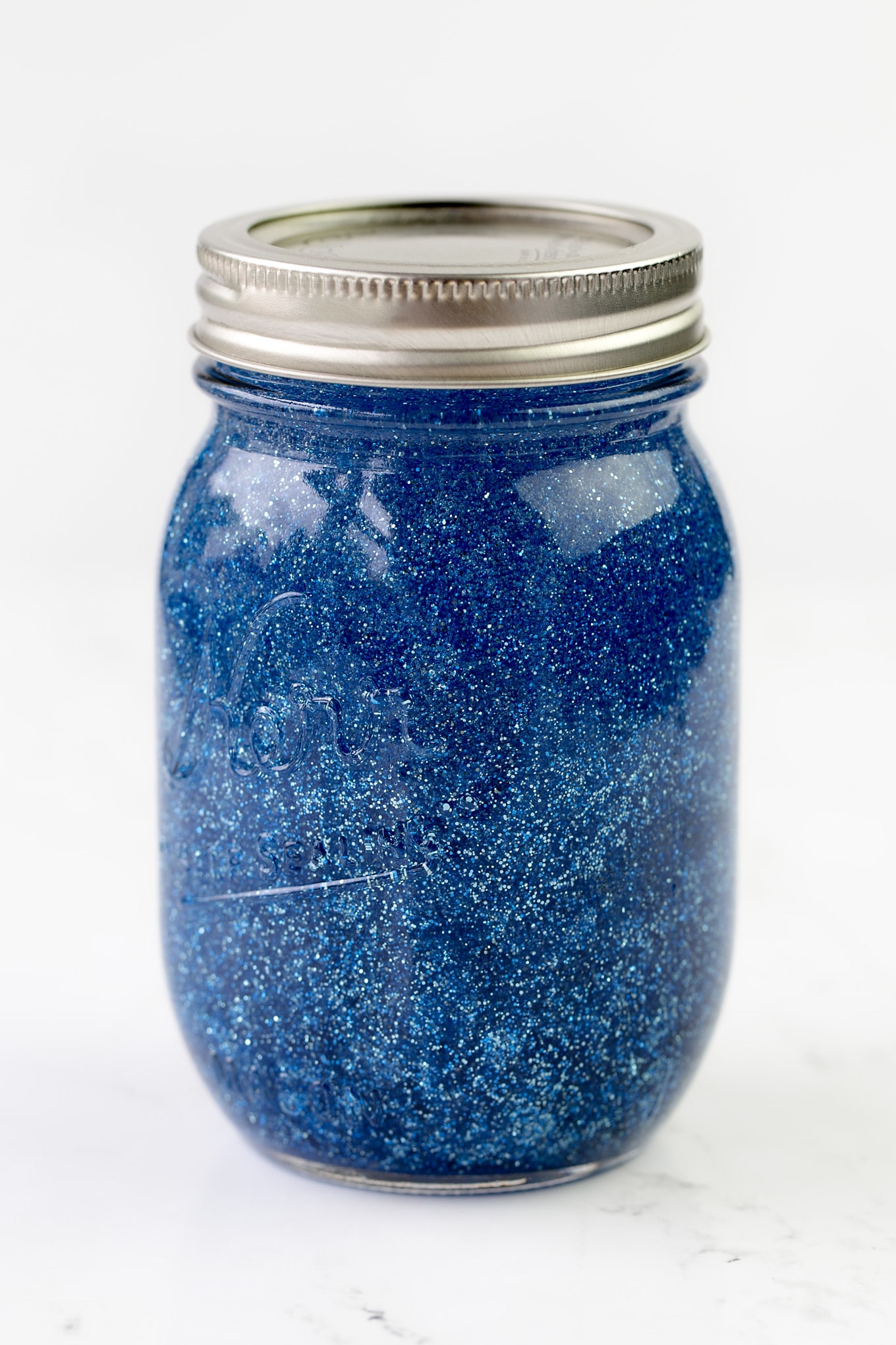 Blue Glitter Jar
