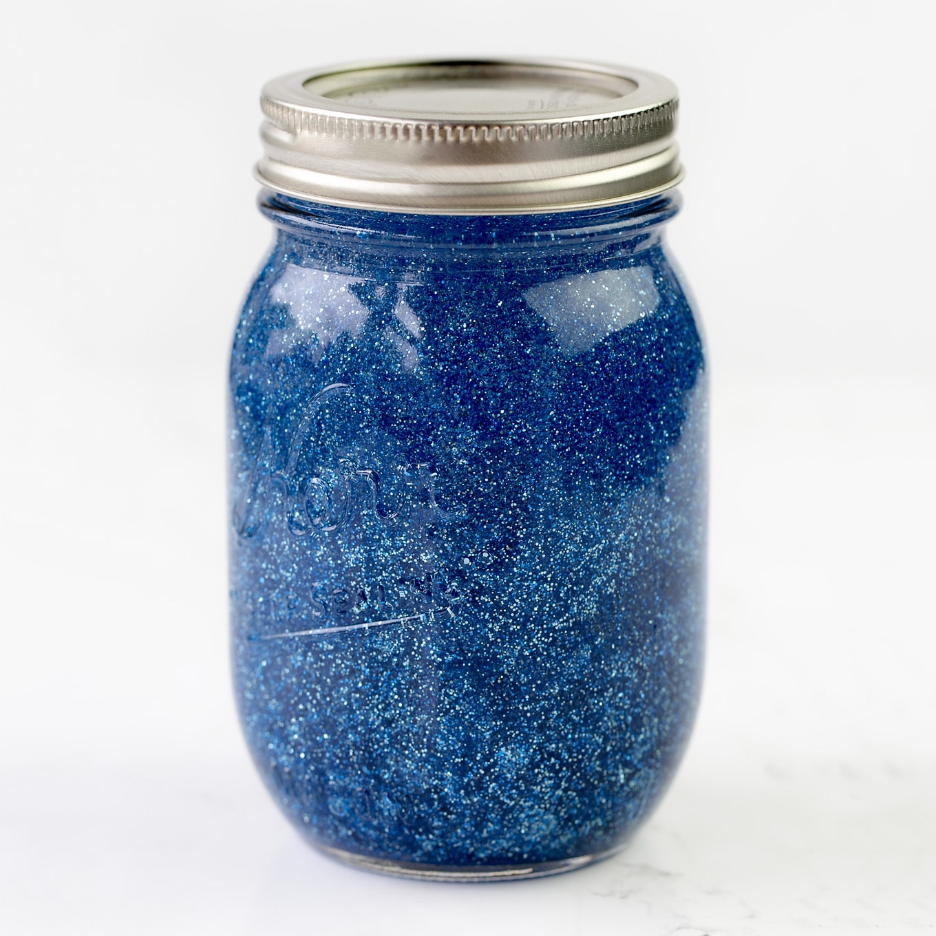 Blue Glitter Jar