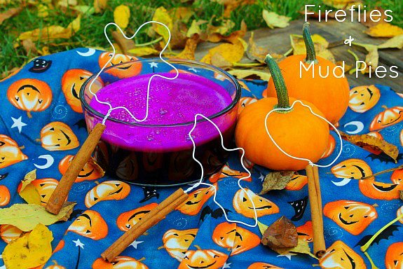Halloween Bubble Wands with Purple Bubbles - Fireflies and Mud Pies
