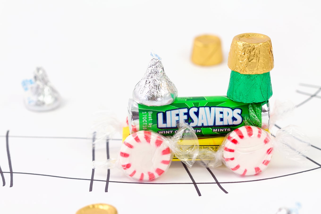 Candy Train Made with Mint Life Savers