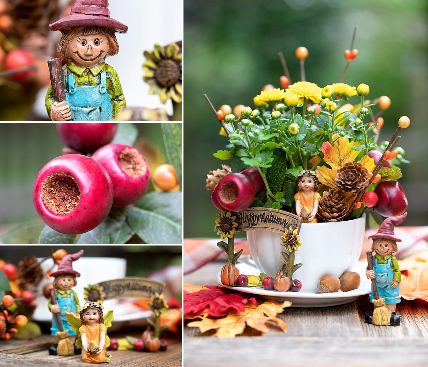 How to Make a Fall Teacup Garden
